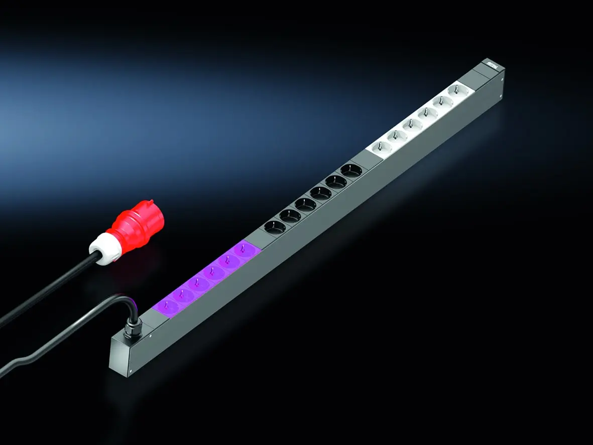 Produktfoto 1 von PDU Basic, Basis-Stromverteilung, 16A/3P CEE 18xCEE7/ 3 Schuko