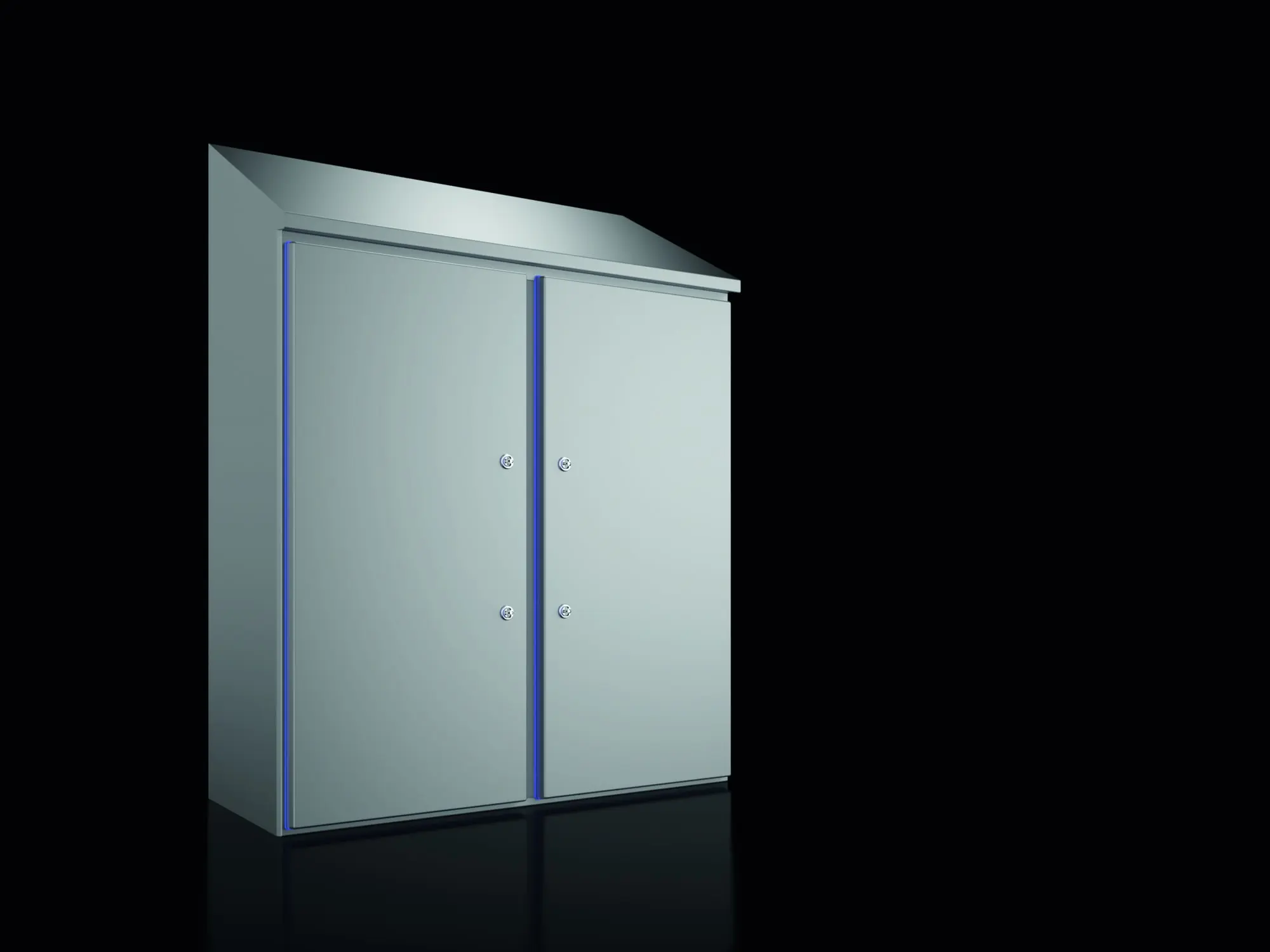 Produktfoto 1 von Kompakt-Schaltschrank HD 1.4301, BHT 1010x1050x400 mm, Höhe hinten 1277 mm