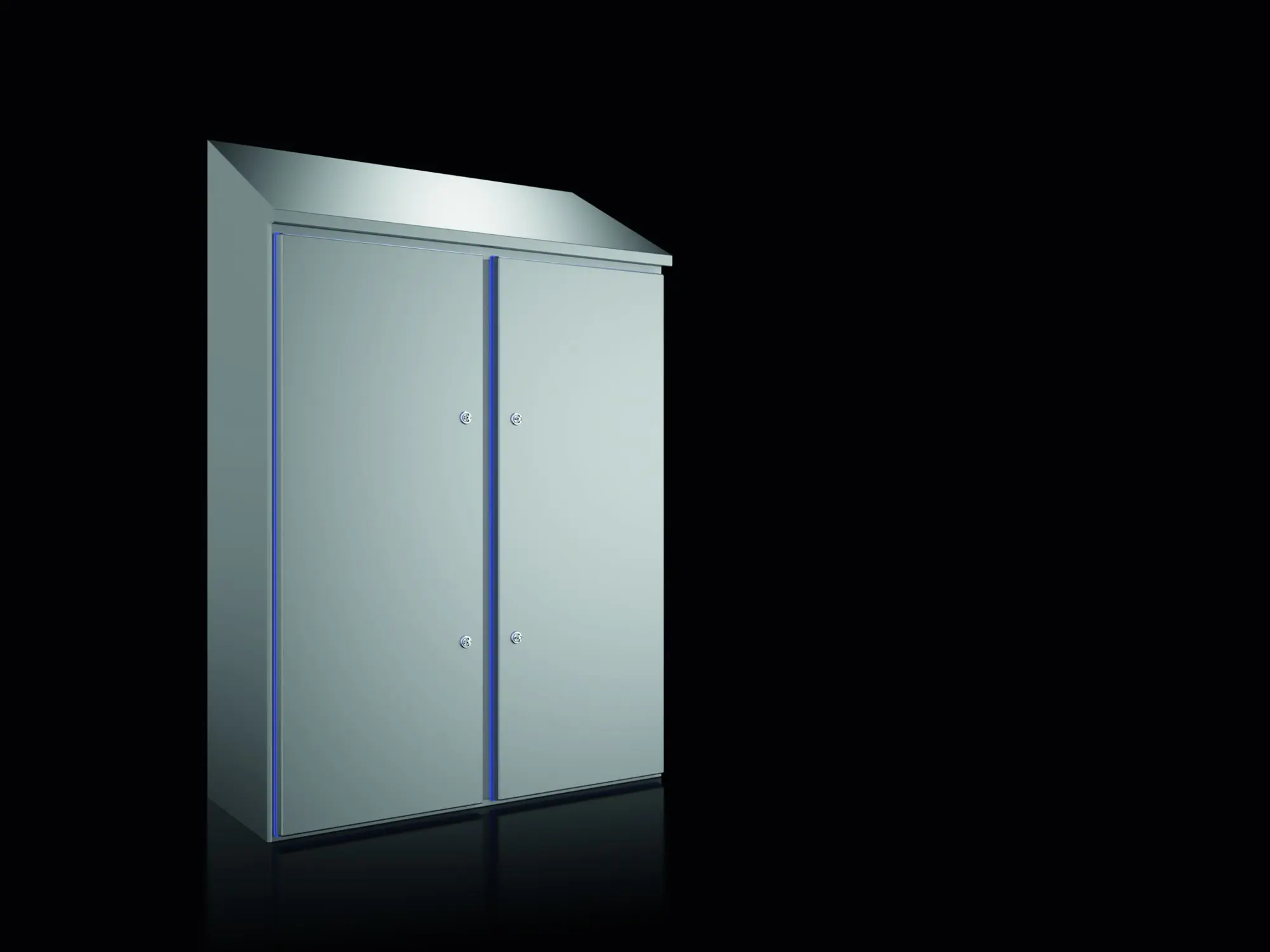 Produktfoto 1 von Kompakt-Schaltschrank HD 1.4301, BHT 1010x1250x400 mm, Höhe hinten 1477 mm
