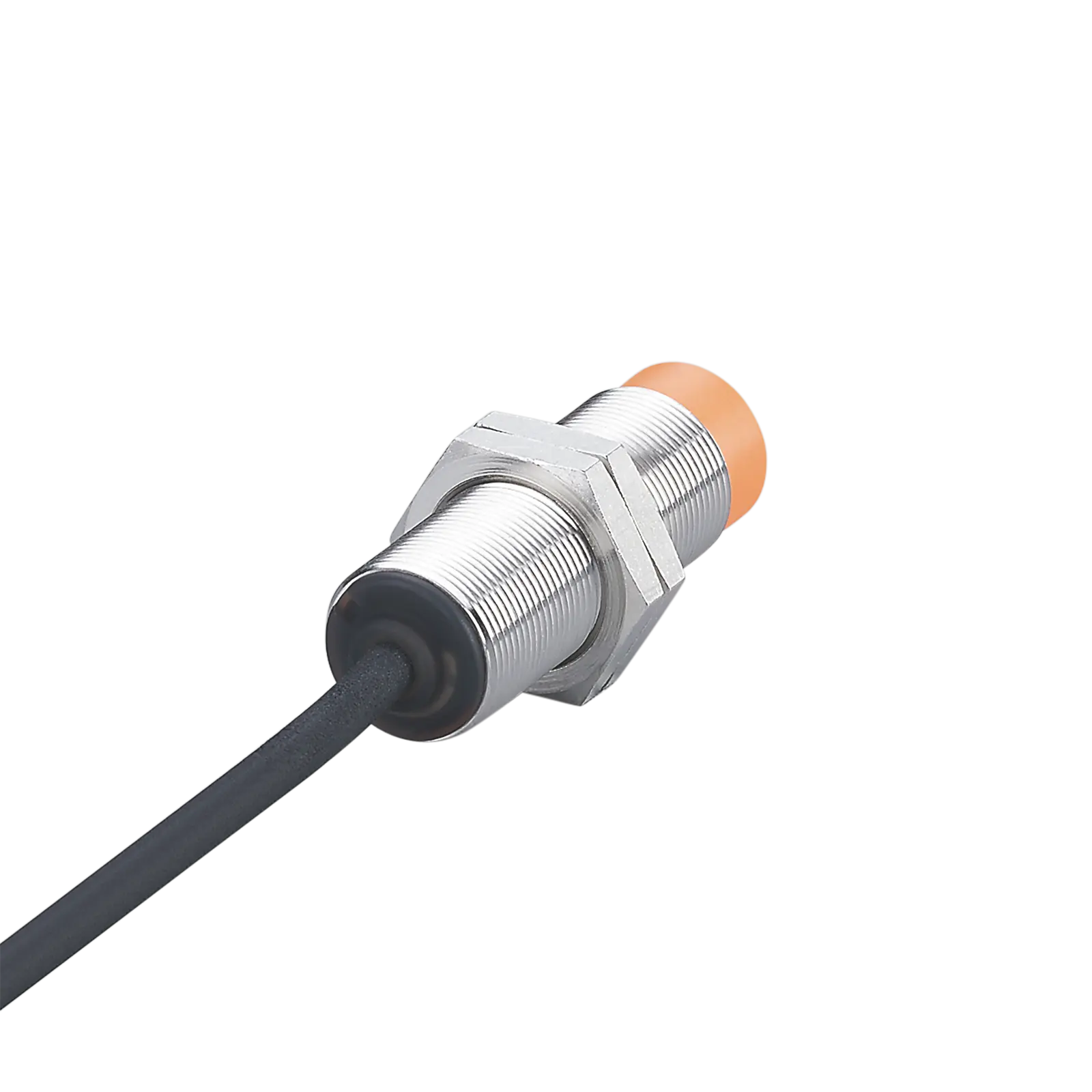 Produktfoto 1 von Ind.Sensor M18x1 L=54 Sn=0,8...8mm 4...20mA DC 0,2m PUR/-Kabel IP67 3L