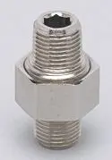 Produktfoto 1 von Einschraubadapter f.Prozess Sens.:R 1/8 Proz.:R 1/8 Messing vernickelt 16bar