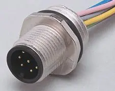Einbaustecker <50VAC 0,5m PVC Gehäuse Zinkdruckguss vernickelt IP68