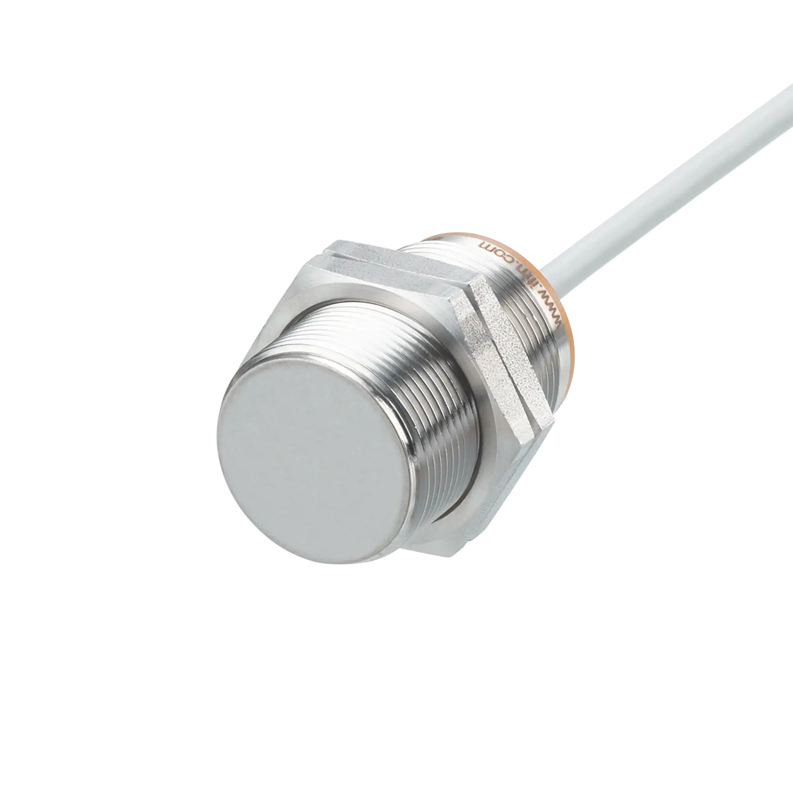 Produktfoto 1 von Ind.Sensor M30x1,5 L=45 Sn=15mm bündig S DC PNP 2m MPPE-Kabel IP65-69K 3L 50Hz