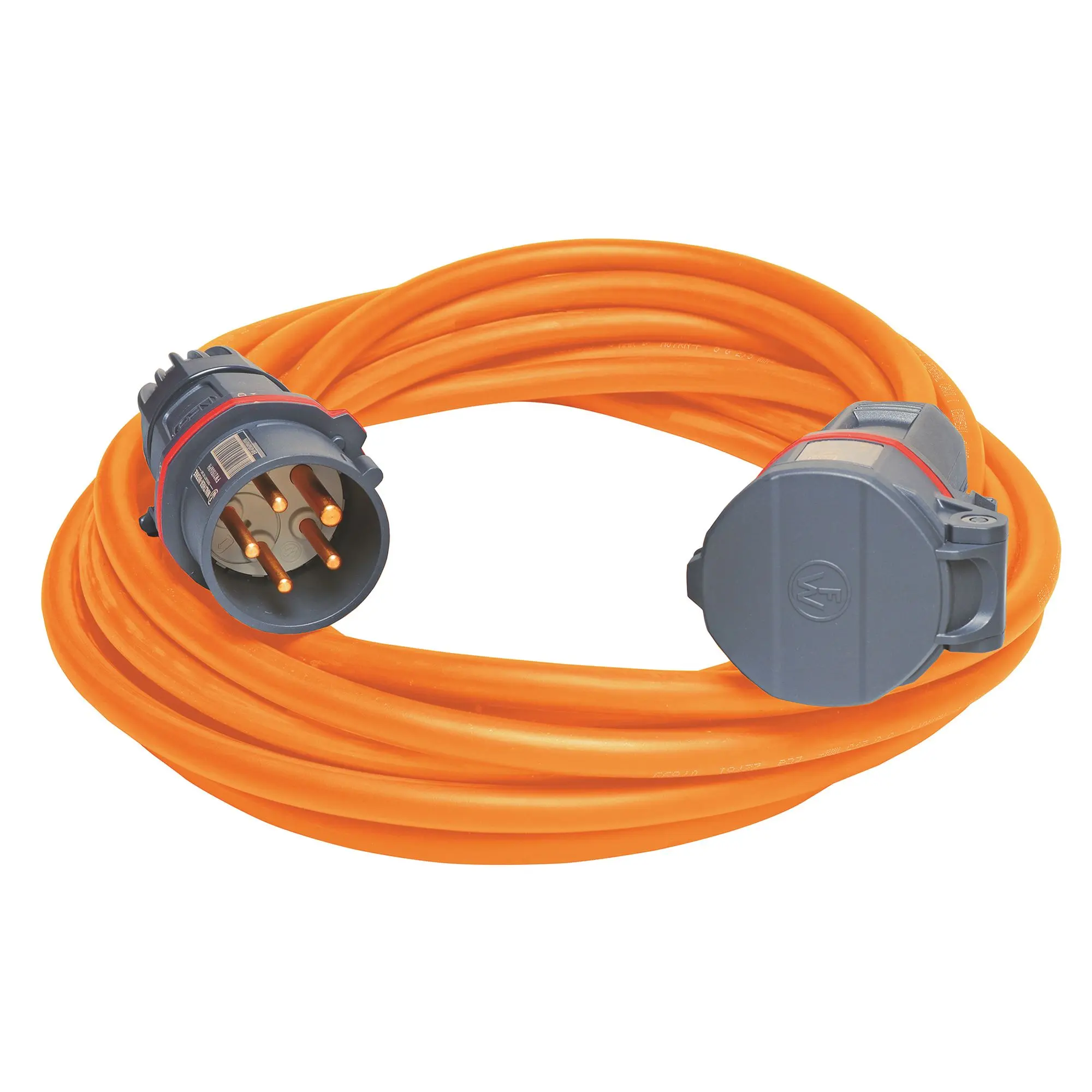 Produktfoto 1 von CEE NEO-Leitung mit Stecker und Kupplung 16A 5P 400V 6h IP54, 50m lang
