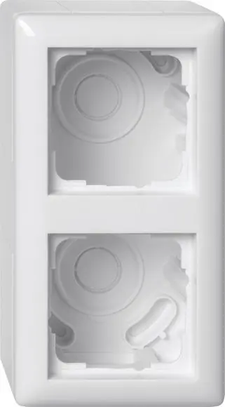 Produktfoto 1 von AP-Gehäuse 2f + Rahmen Standard 55 Reinweiß