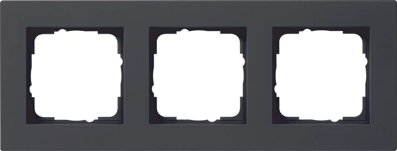 Produktfoto 1 von Abdeckrahmen 3f flach Gira E2 Schwarz m