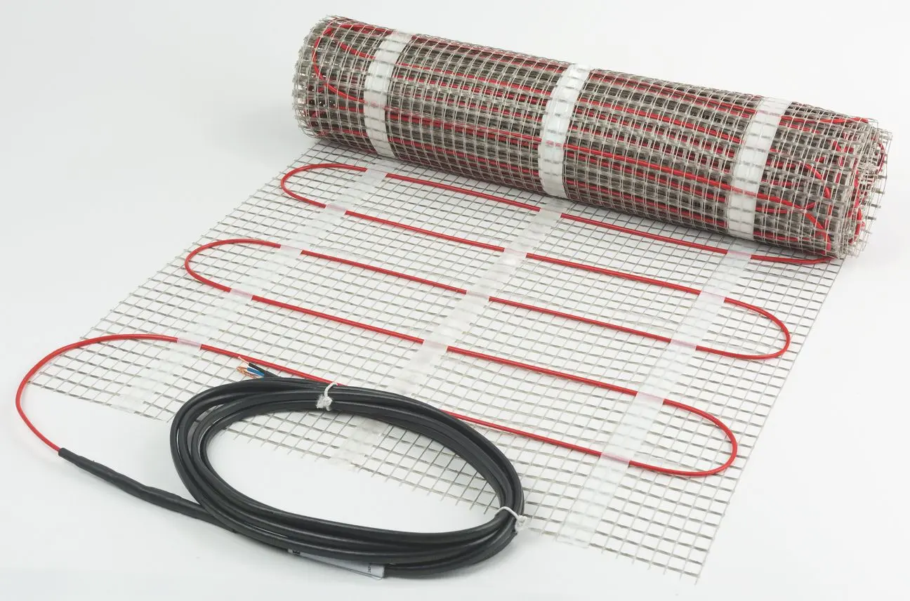 Produktfoto 1 von Dünnbettheizmatte 70 W/m² Fläche 8,7 m², 0,5 x 17,5 m, selbstkleb.