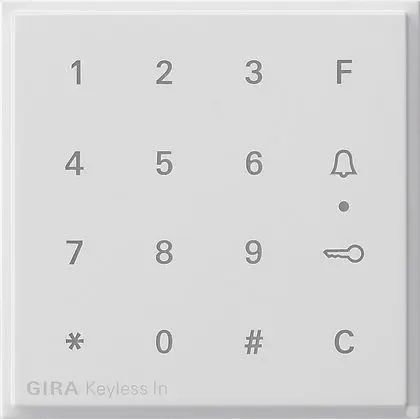 Produktfoto 1 von Aufsatz Codetastatur Gira TX_44 Reinweiß
