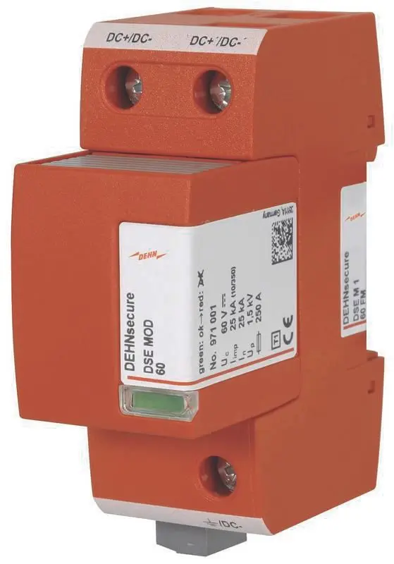 Produktfoto 1 von Koordinierter Blitzstromableiter Typ 1 DEHNsecure M für DC-Stromkreise