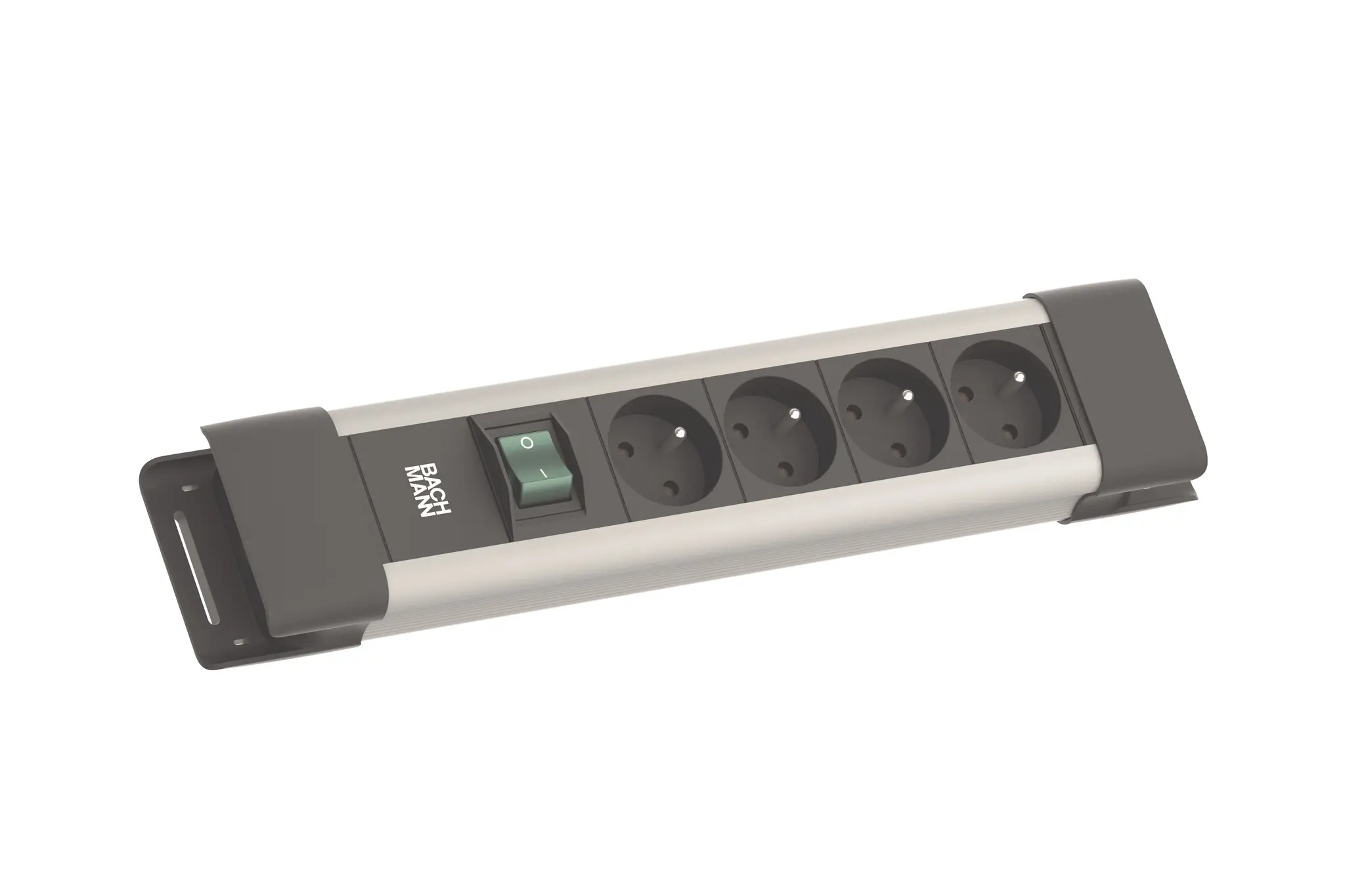 Produktfoto 1 von CONNECTUS 4xUTE 1xSchalter 2,0m CEE7/7 Grau