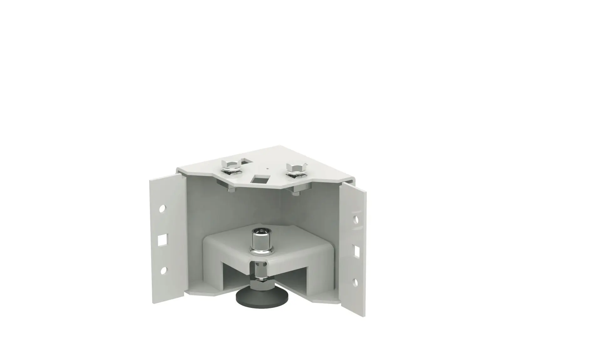 Produktfoto 1 von 4 Sockelecken nivellierbar H=100mm RAL7035 für Schrankserie PRO