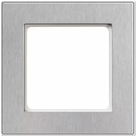 Produktfoto 1 von Rahmen 1fach Nova Elements Metall, Edelstahl gebürstet- reinweiß