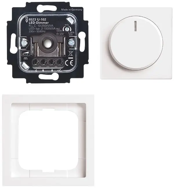 Produktfoto 1 von Busch-Drehdimmer, studioweiß, Busch-Dimmer, UP-Drehdimmer