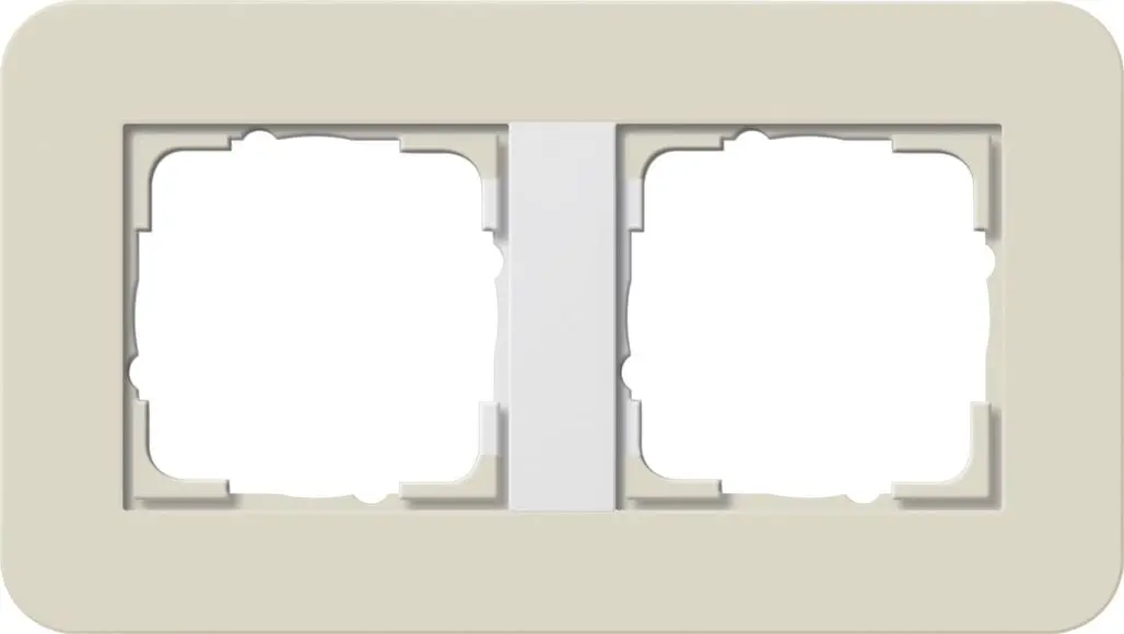 Produktfoto 1 von Abdeckrahmen 2f E3 Sand/Reinweiß