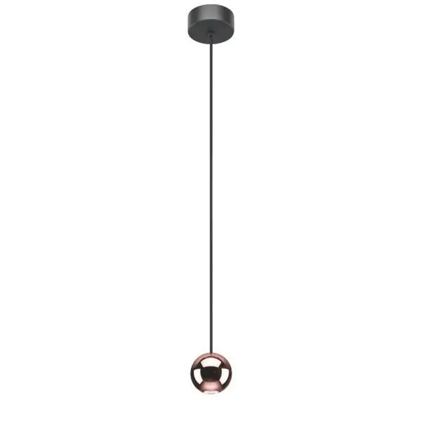 Produktfoto 1 von LED-Pendelleuchte, sw/rosegold 4,5W 3000K, 38°, CRI > 90, 220lm