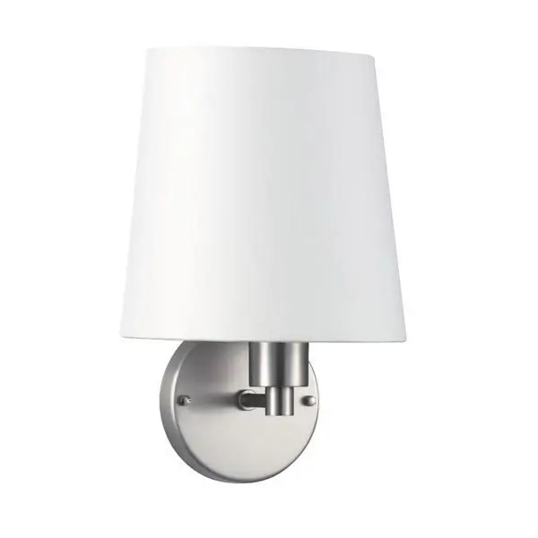 Produktfoto 1 von Wandleuchte mit Schwarnenhals und Lampenschirm rohweiss, 1x E27 max. 60W