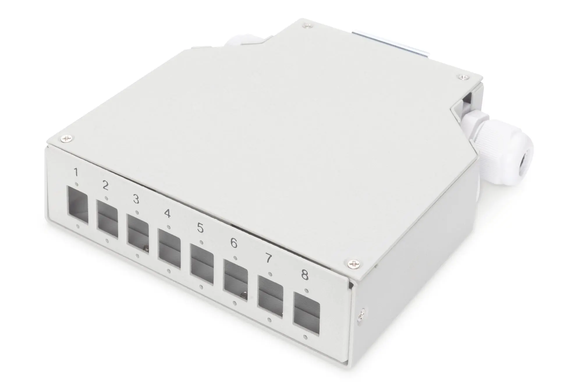 Produktfoto 1 von Hutschienen Spleißbox f.8 LC/DX Kuppl.