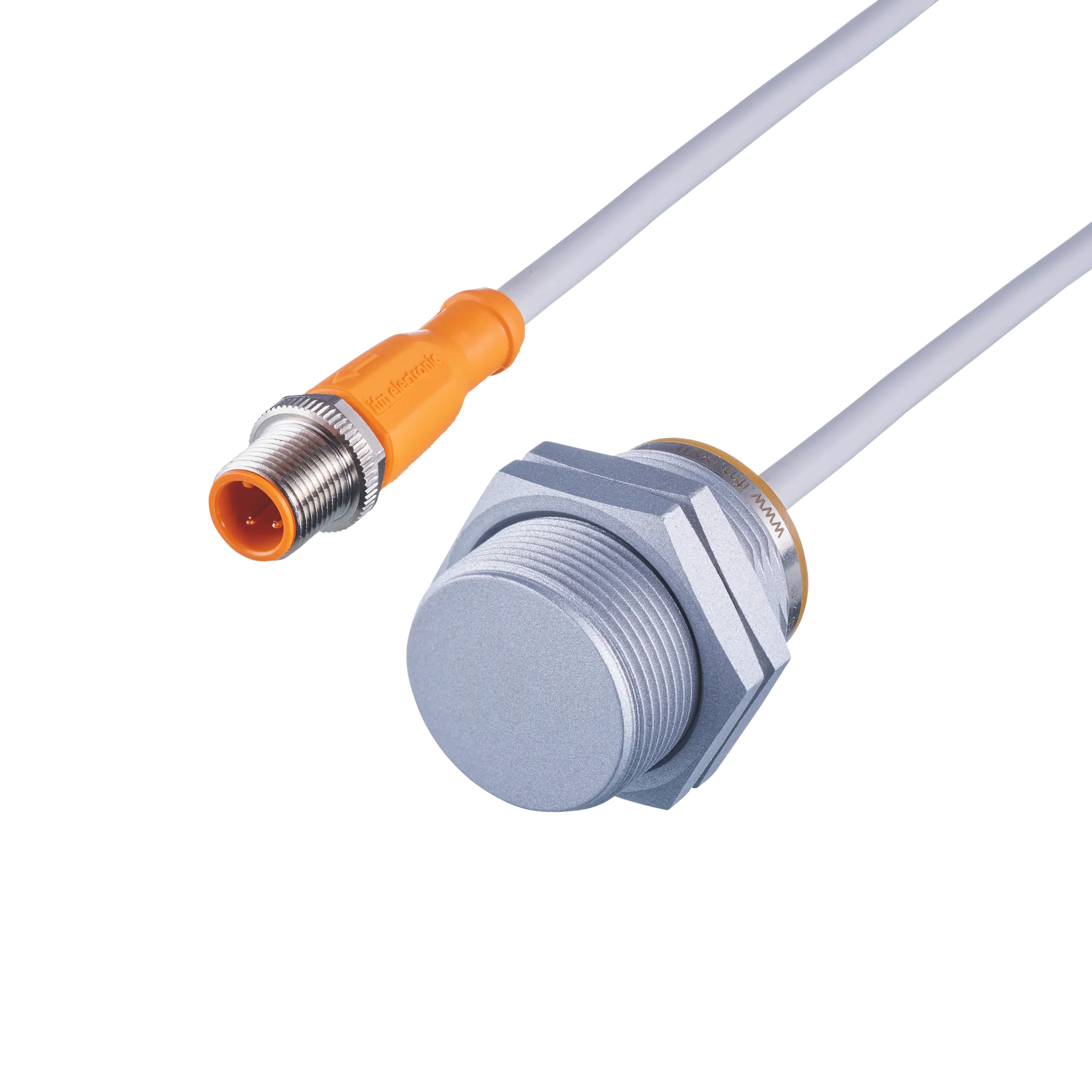 Produktfoto 1 von Ind.Sensor M30x1,5 L=40 Sn=12mm bündig S DC PNP/NPN 0,3m PVC M12 IP67 2L 25Hz