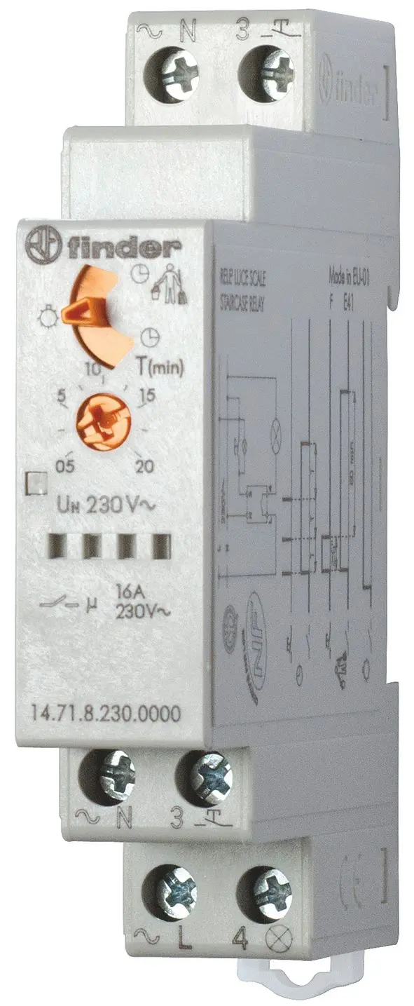 Produktfoto 1 von Treppenhaus-Lichtautomat Servicefunktion 1S 16A für 230VAC