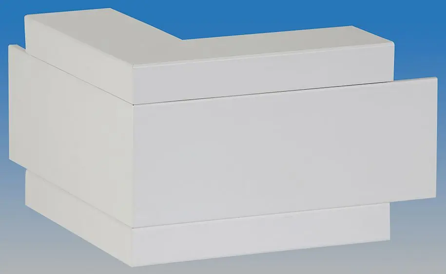 Produktfoto 1 von Außeneck BR 60x110/80-7035, PVC, Gehrungsformteil, lichtgrau