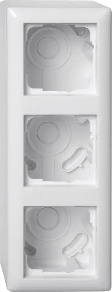 Produktfoto 1 von AP-Gehäuse 3f + Rahmen Standard 55 Reinweiß