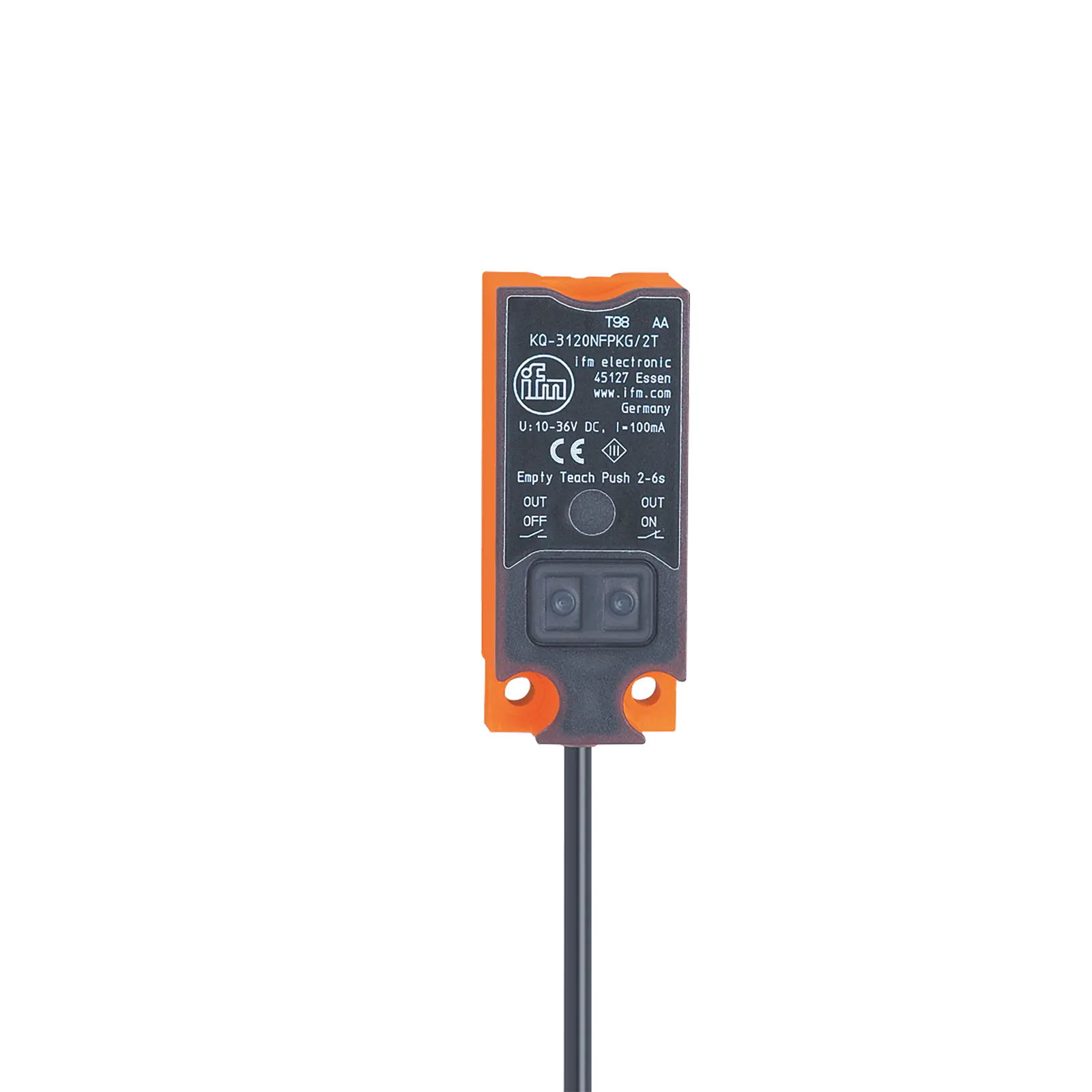 Produktfoto 1 von Kap.Sensor 20x14x48 Sn=12mm n.bündig S/Ö DC PNP/NPN 2m PVC IP65/67/69K 3L 10Hz