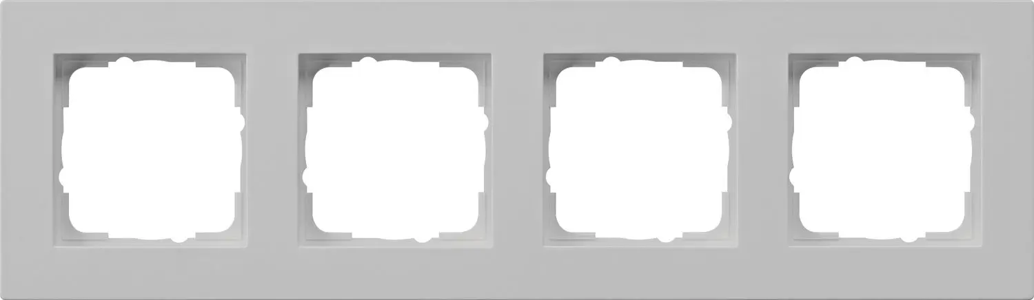 Produktfoto 1 von Abdeckrahmen 4f flach Gira E2 Grau m
