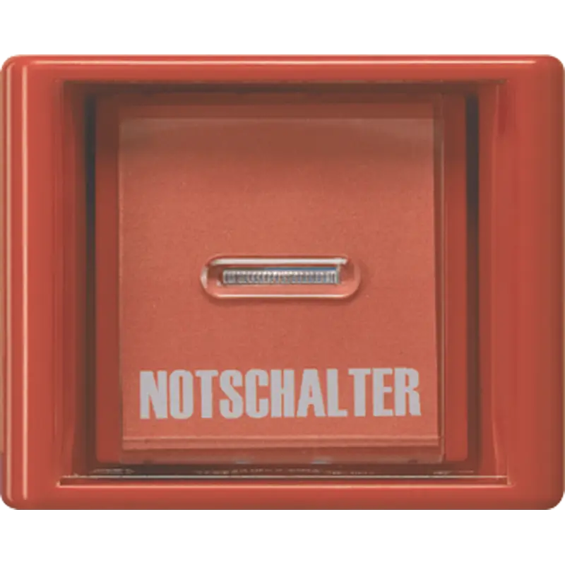 Produktfoto 1 von Abdeckung, Glasscheibe, rote Wippe mit Linse, für Schalter und Taster