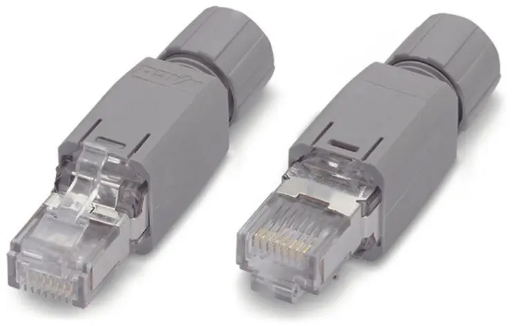Produktfoto 1 von ETHERNET-Stecker RJ-45, IP20,ETHERNET 10/100 Mbit/s,feldkonfektionierbar