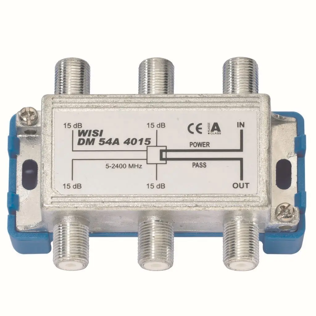 Produktfoto 1 von Abzweiger 4-f 15/15dB 5-2400MHz Kl A DC- Bypass Diodenentk.kompat.m.Einkabelsyst