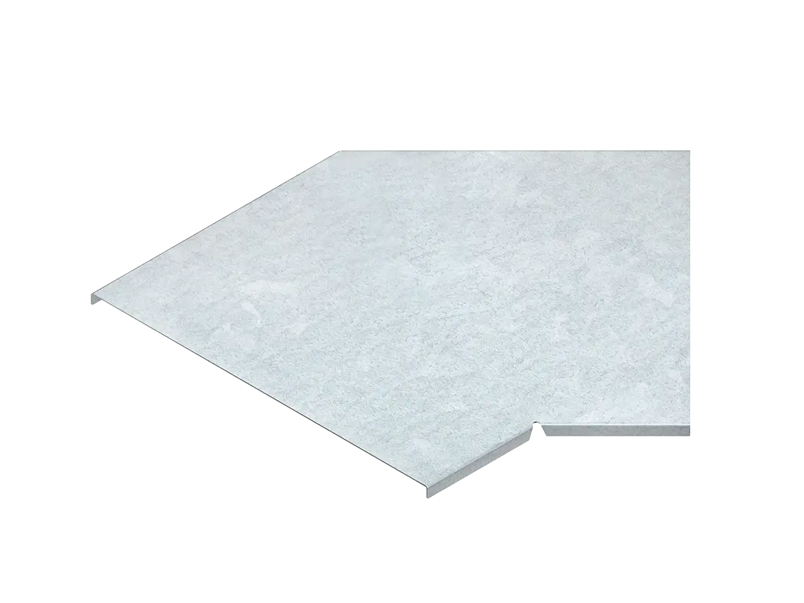 Produktfoto 1 von Deckel für Bogen 45°, Breite 404 mm feuerverzinkt