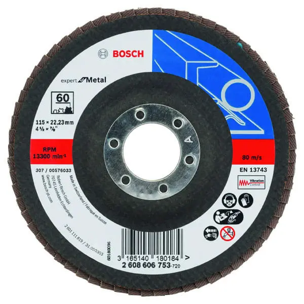 Produktfoto 1 von Faecherschleifscheibe EfM,115mm,K60