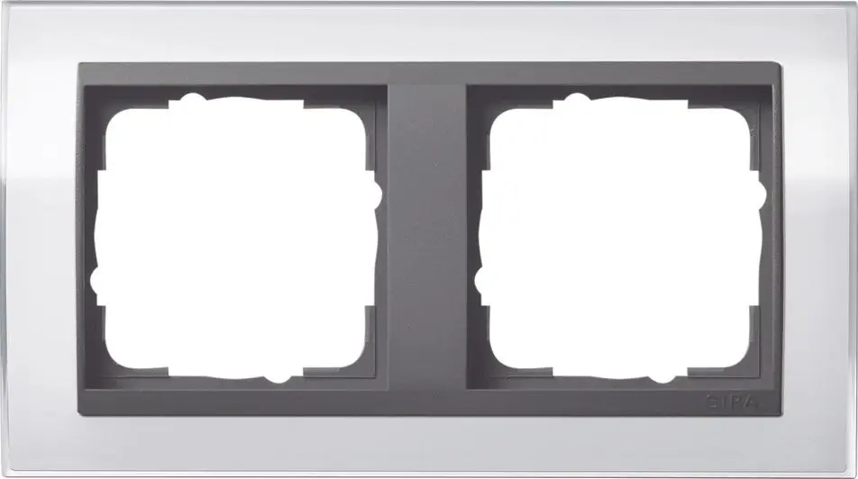 Produktfoto 1 von Abdeckrahmen 2fach f.anthrazit Event Klar weiß