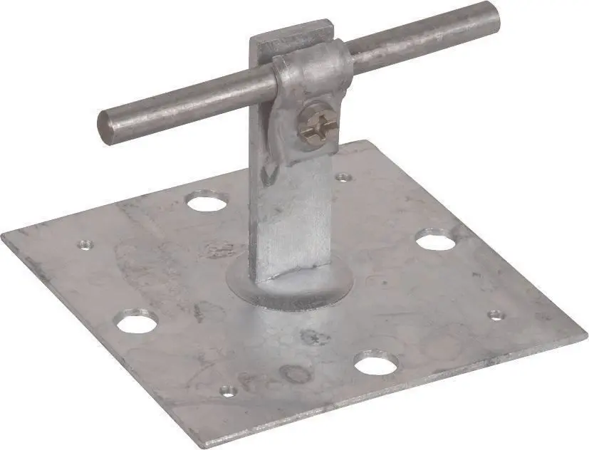 Produktfoto 1 von Dachleitungshalter DEHNQUICK St/tZn f. Rd 6-10mm m. Befestingspl. 100x100mm