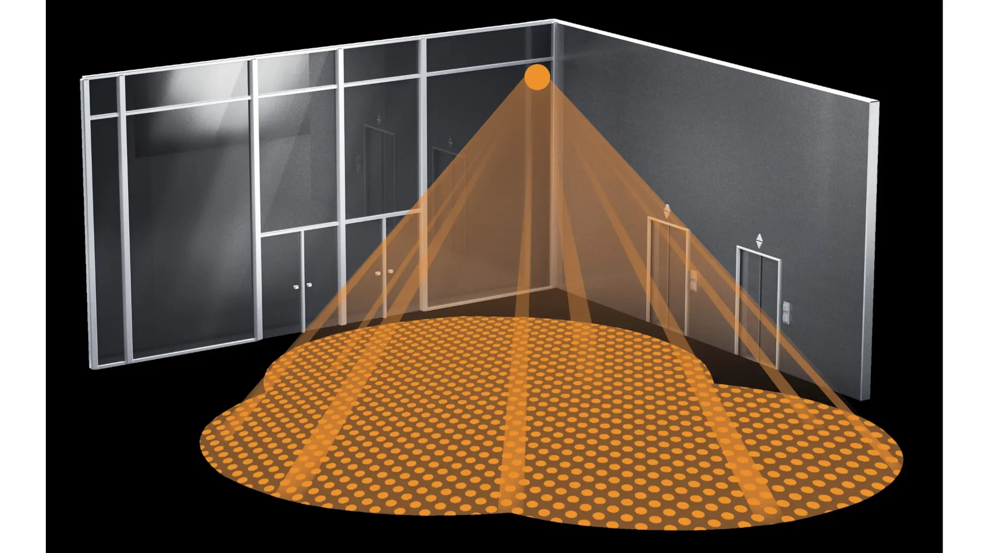 Produktfoto 1 von Präsenzmelder IS 3360 40m COM1 Passiv Infrarot, Unterputz, IP20, rund, 360°