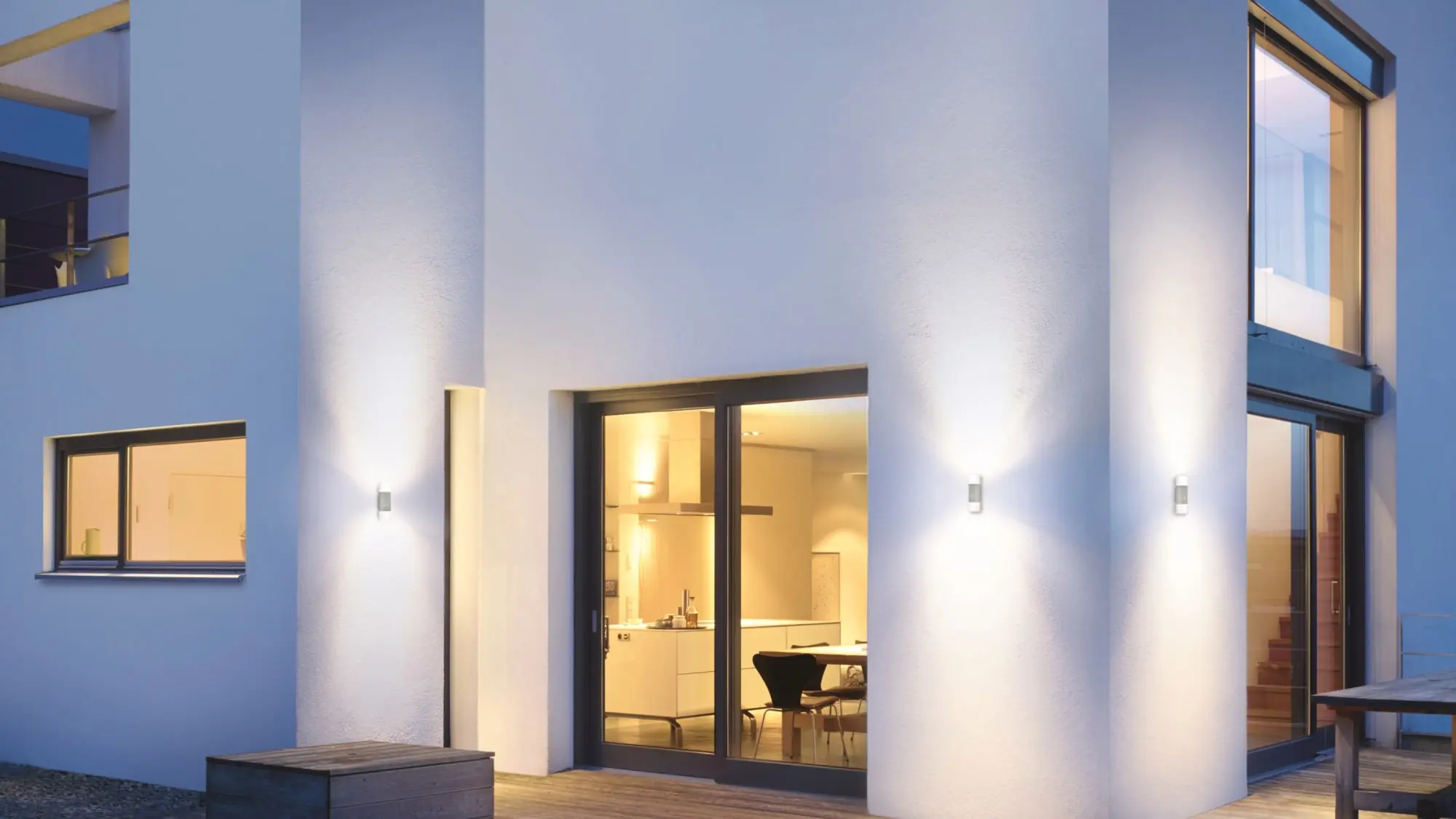Produktfoto 1 von Sensor-LED-Außenleuchte L 910 S silber, 9.8 W, 797 lm, IP44 Mit Bewegungsmelder