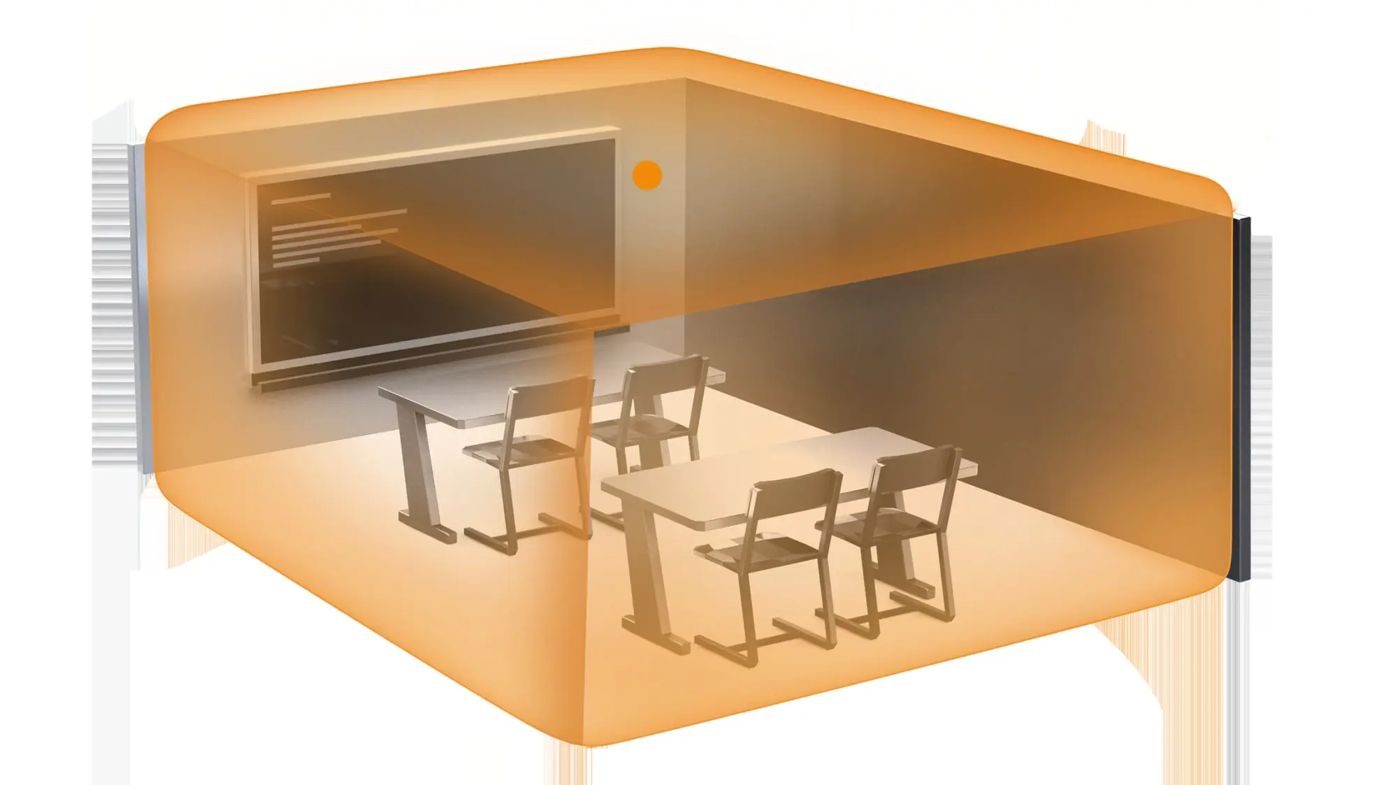 Produktfoto 1 von Präsenzmelder US 360 COM1, Ultraschall, Unterputz, IP20, 360° Reichweite max: Ø