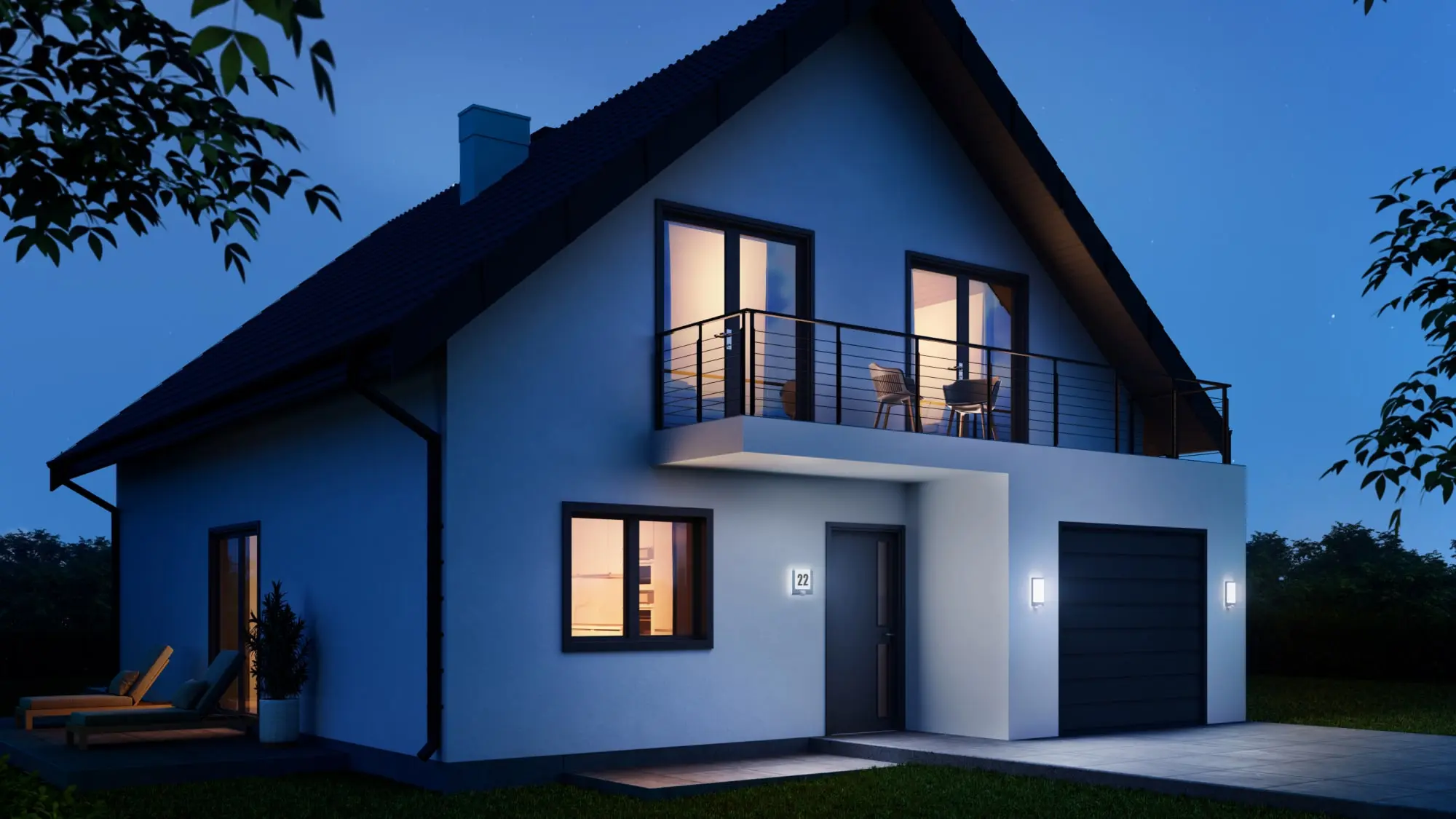 Produktfoto 1 von Sensor-LED-Außenleuchte L 240 S, 9.3 W, 946 lm, IP44 Mit Bewegungsmelder
