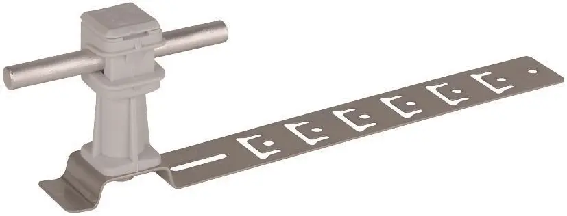 Produktfoto 1 von Dachleitungshalter UNIsnap NIRO/K-grau H 36mm Rd 8mm m. geprägt. Strebe L 205mm