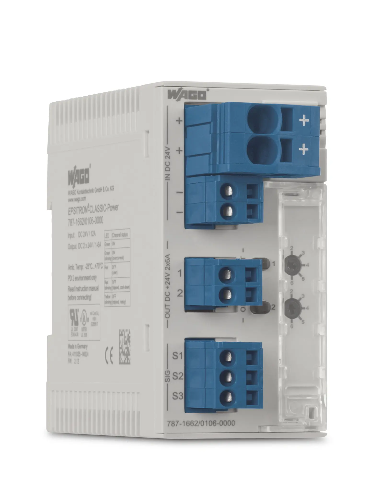 Produktfoto 1 von Elektronischer Schutzschalter,2-kanalig, Eingangsspannung DC 24 V