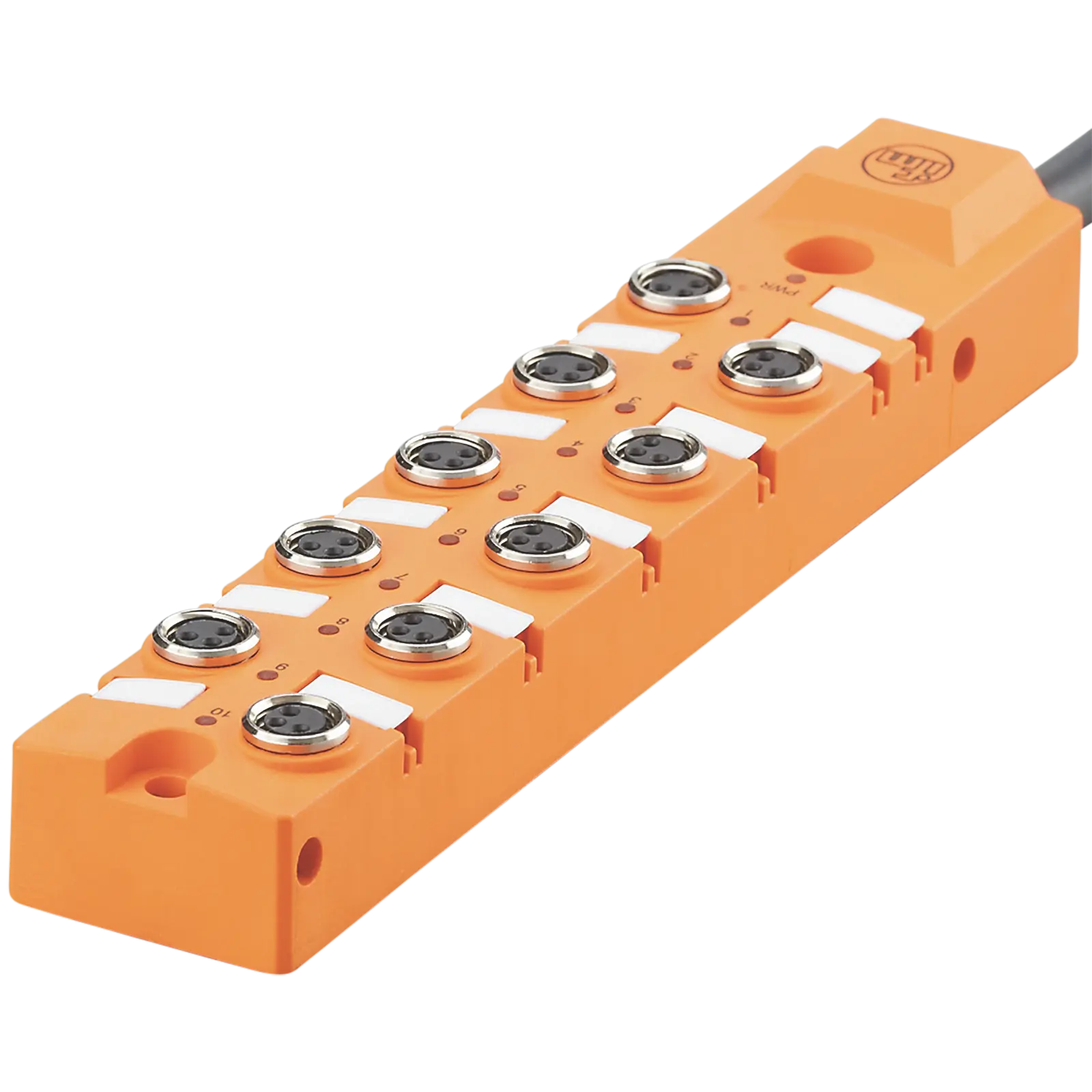 Produktfoto 1 von Zentralverteiler M8/10 PNP 5m PUR Gehäuse PBT-GF20 Messing IP65/67/68 hfr