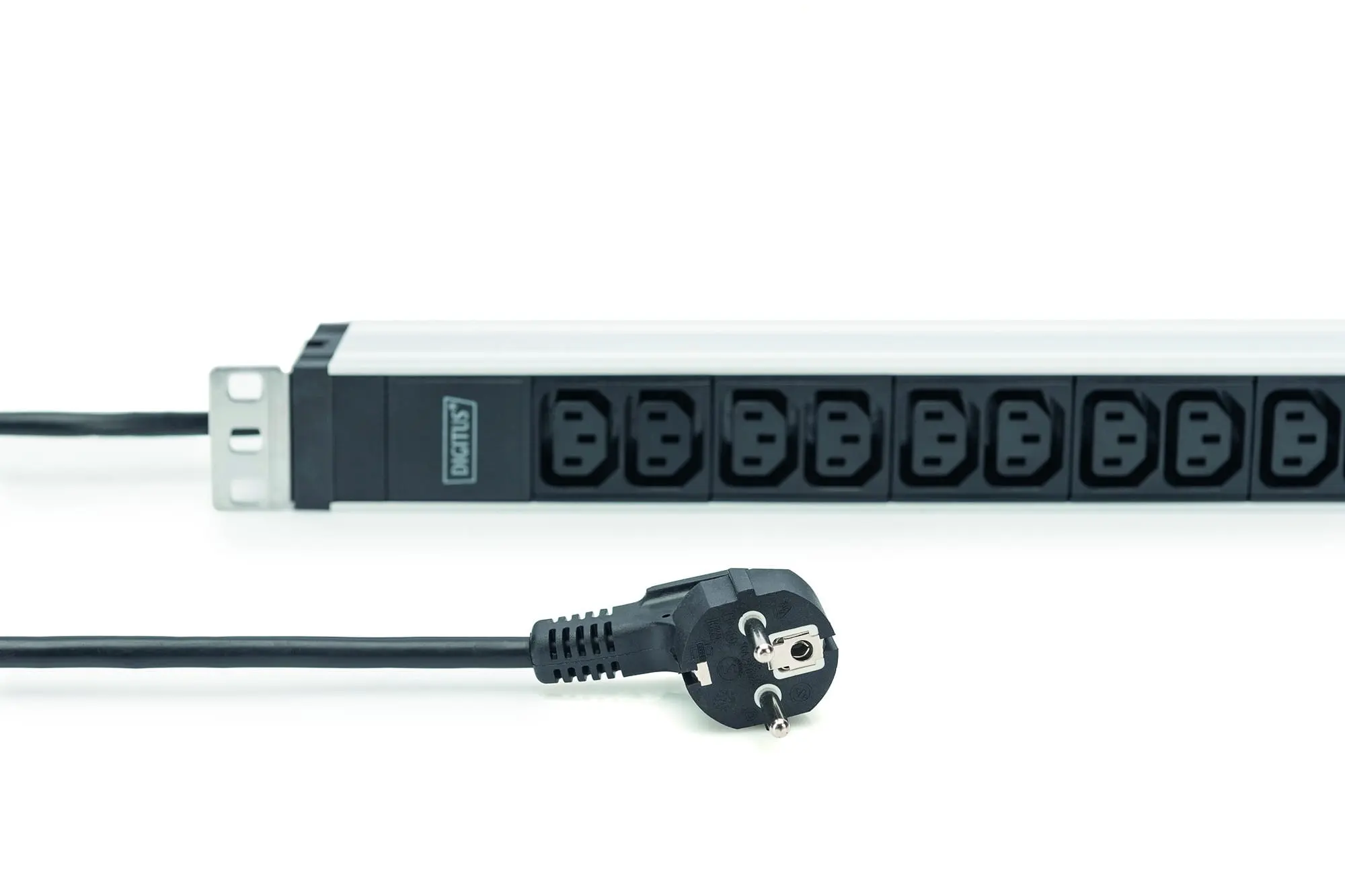 Produktfoto 1 von Steckdosenleiste mit Aluminiumprofil 12-fach 2m Zuleit.Schutzkontaktstecker