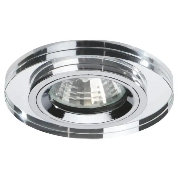 Produktfoto 1 von NV-Einbaudownlight GX5,3/50W chrom/Glas