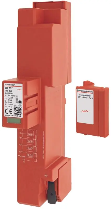 Produktfoto 1 von Kombi-Ableiter Typ1+2 DEHNshield ZP 2 für TN-S-Systeme