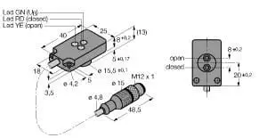 Produktfoto 1 von Induktiver Sensor (Axial) Abfrageset für Pneumatikspanner