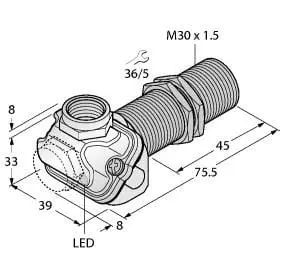 Produktfoto 1 von Induktiver Sensor mit erweitertem Temperaturbereich KEMA 02 ATEX 1090X