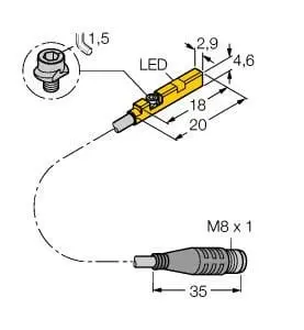 Produktfoto 1 von Magnetfeld-Sensor für Pneumatikzylinder