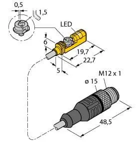 Produktfoto 1 von Magnetfeld-Sensor Kompaktbauform für Kurzhubzylinder