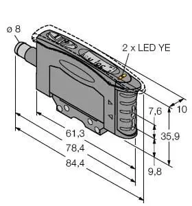 Opto Sensor Basisgerät für Kunststofflichtleiter