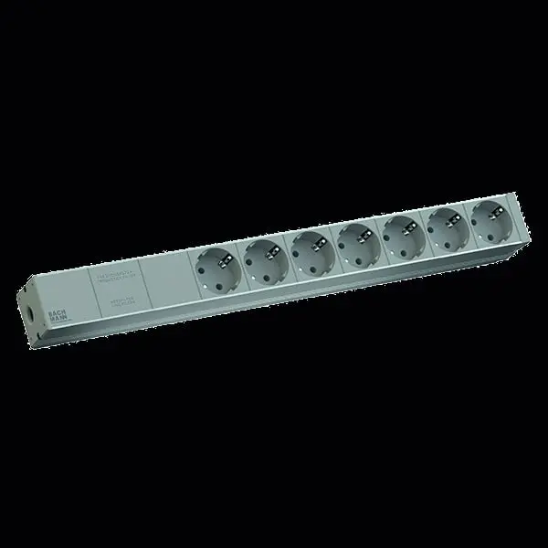 Produktfoto 1 von 19" 1HE 7xSchuko 1xNF Strom 2m Schuko
